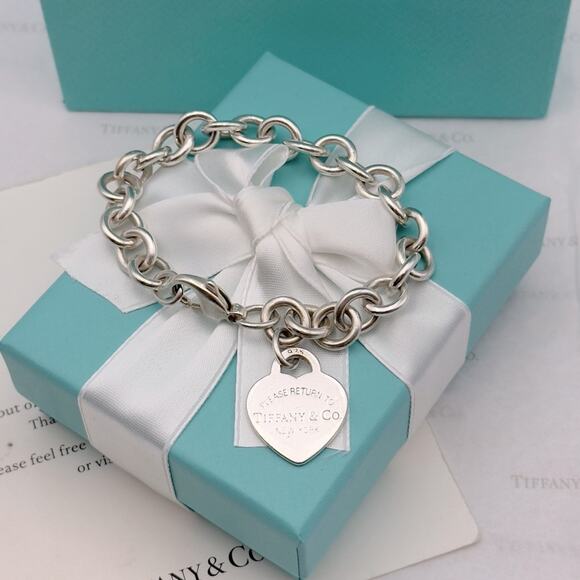 Tiffany & Co. Jewelry - Tiffany & Co. Return to Tiffany Heart Tag Charm Bracelet Sterling Silver 925 Box